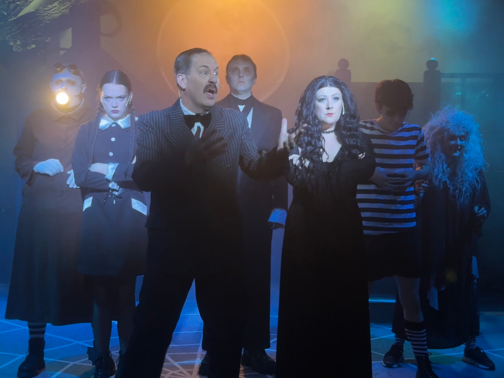 A scene from 'The Addams Family Musical' at The Archway Theatre, 2025